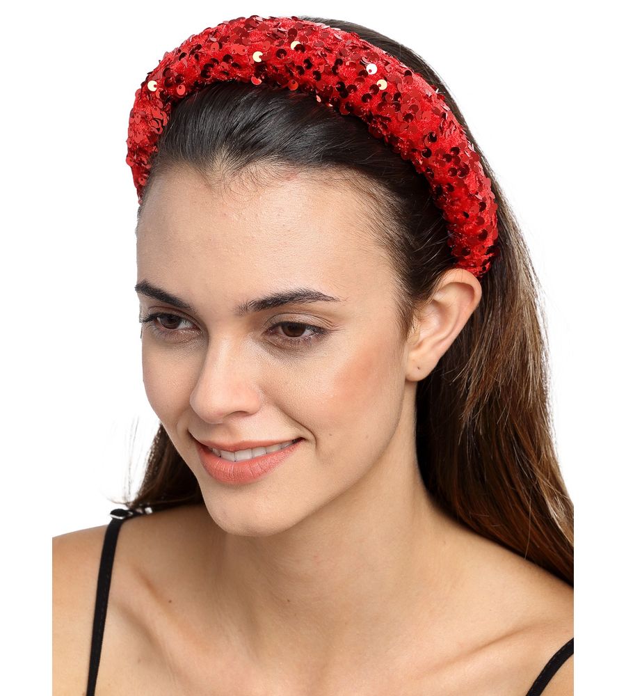 YouBella Red Embellished Hairband